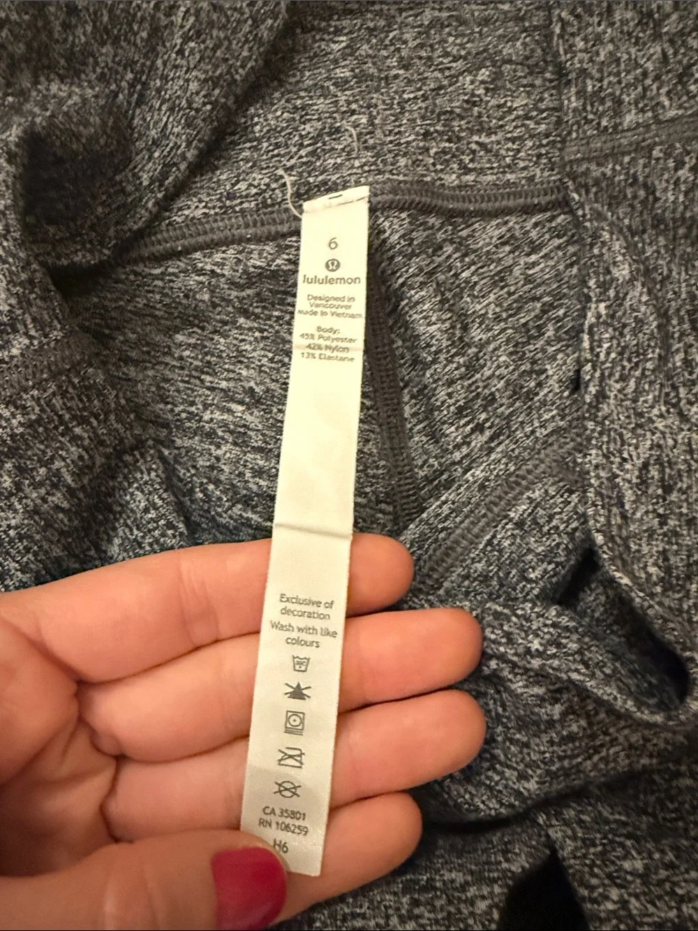 lululemon athletica Heathered Charcoal Gray Leggings